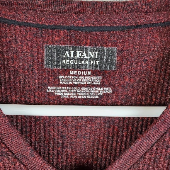 Alfani Men Shirt Size M Shoulder Elbow Patch Regular Fit Smart Casual Utility - Picture 2 of 6